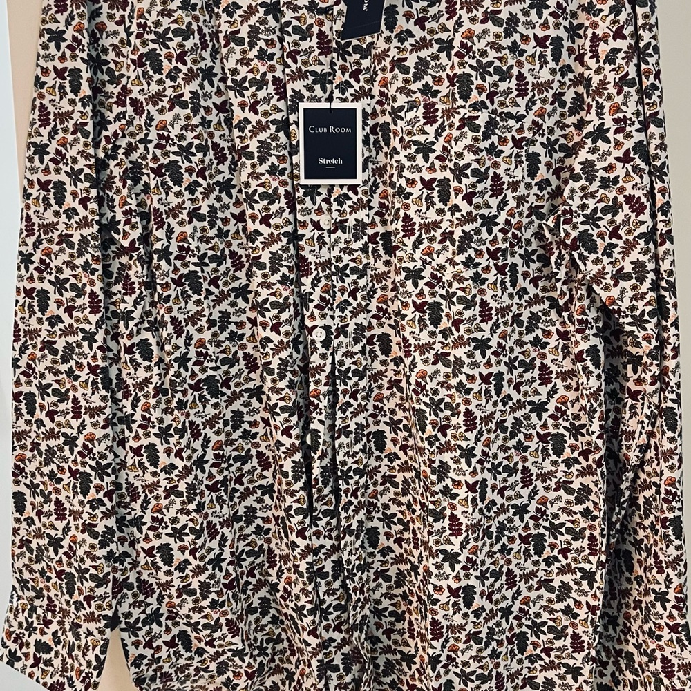 Club Room Multicolor Floral Button-Up Shirt